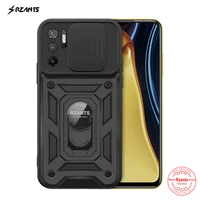 rzants for xiaomi poco m3 pro redmi note 10 5g case shockproof ring stand hard casing lens camera protection military cover