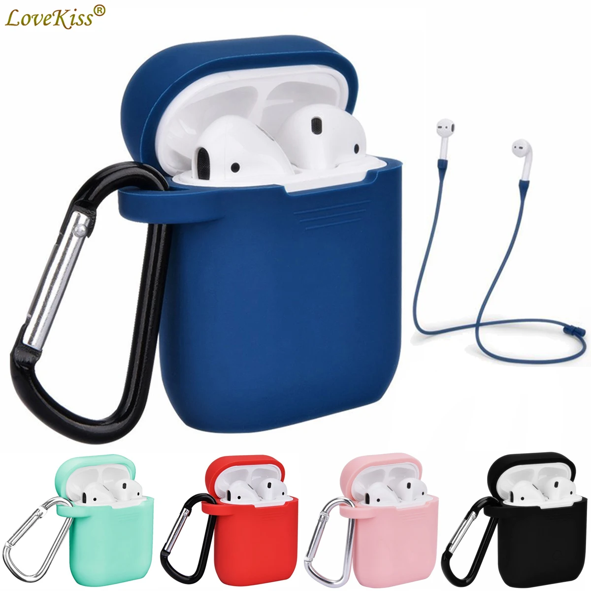 Мягкий силиконовый чехол s для Apple Airpods защитный чехол-сумка противоударный Air Pods