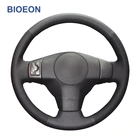 Черная искусственная кожа, ручная строчка Чехлы рулевого колеса автомобиля для Toyota RAV4 Yaris Urban Cruiser Vanguard Ist Scion xB xD