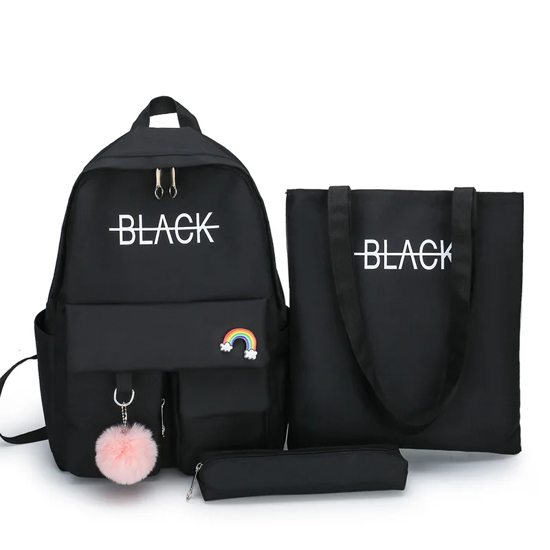 Радужный холщовый рюкзак для девочек подростков школьные ранцы ноутбука