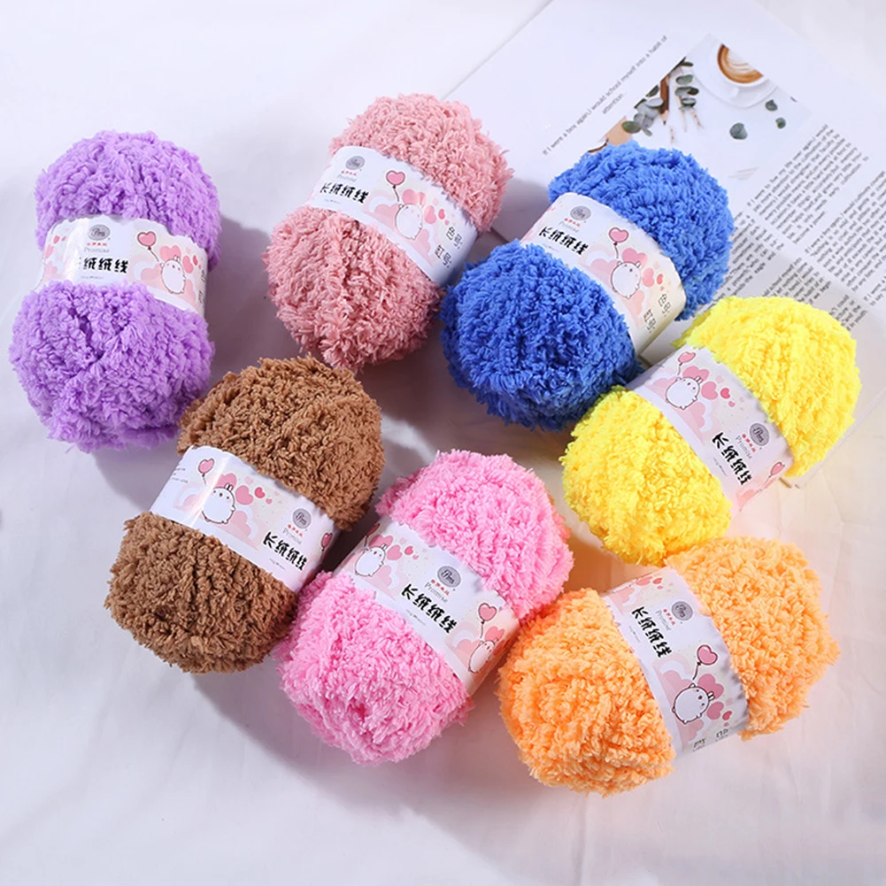 Однотонная мягкая пряжа для вязания длинная флисовая шерстяная детей детская