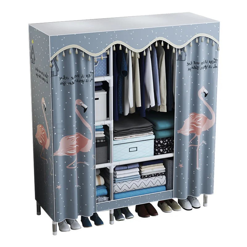 Простой шкаф для дома спальни простой современный Тканевый общежития прочный