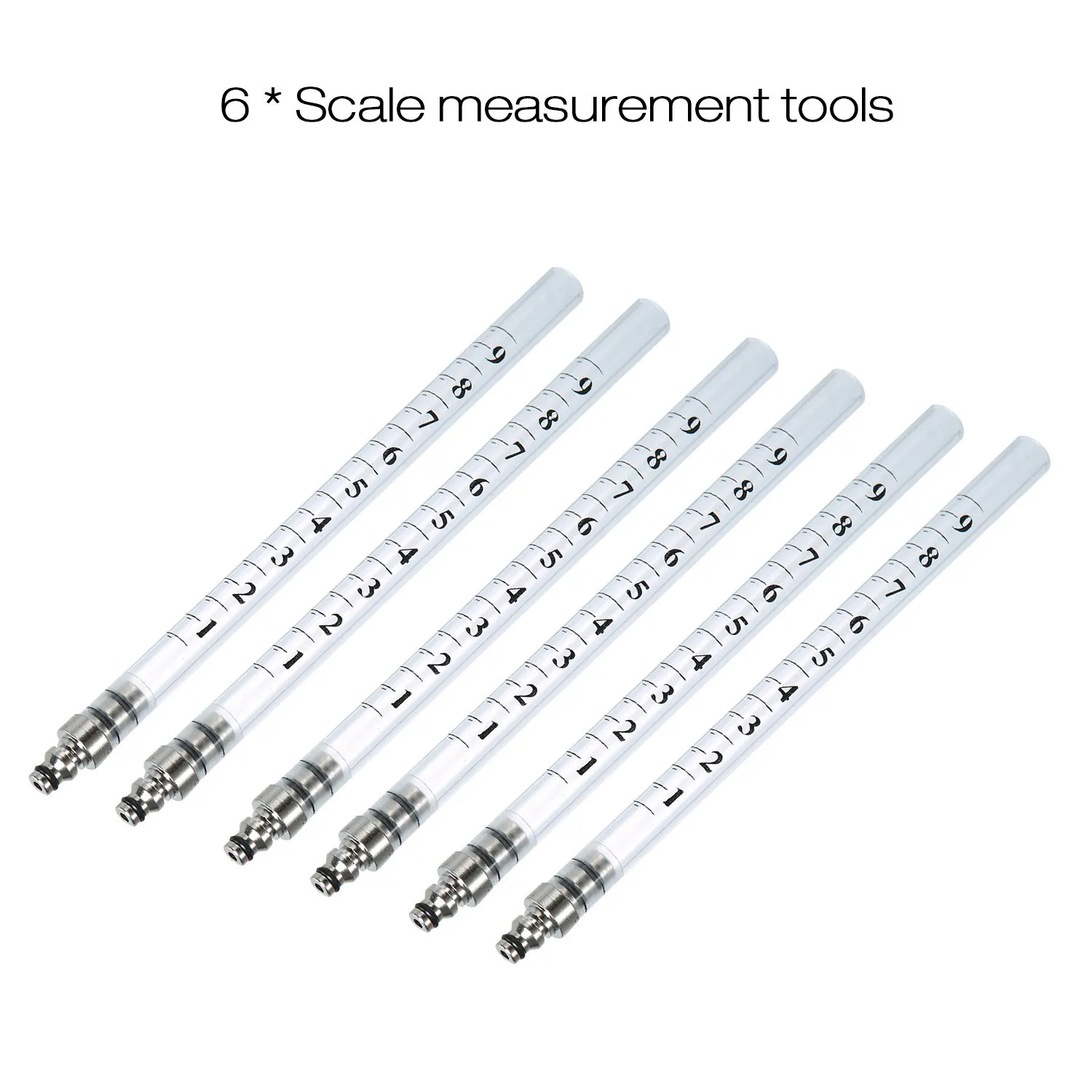 6 Cylinder Crude Oil Injector Flow Test Meter Adaptor Set Common Rail Tool Kit |