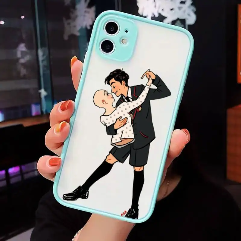 

The Umbrella Academy Phone Cases Matte transparent For blue iPhone 12 Mini 11 Pro XR XS Max 7 8 Plus X Back Cover