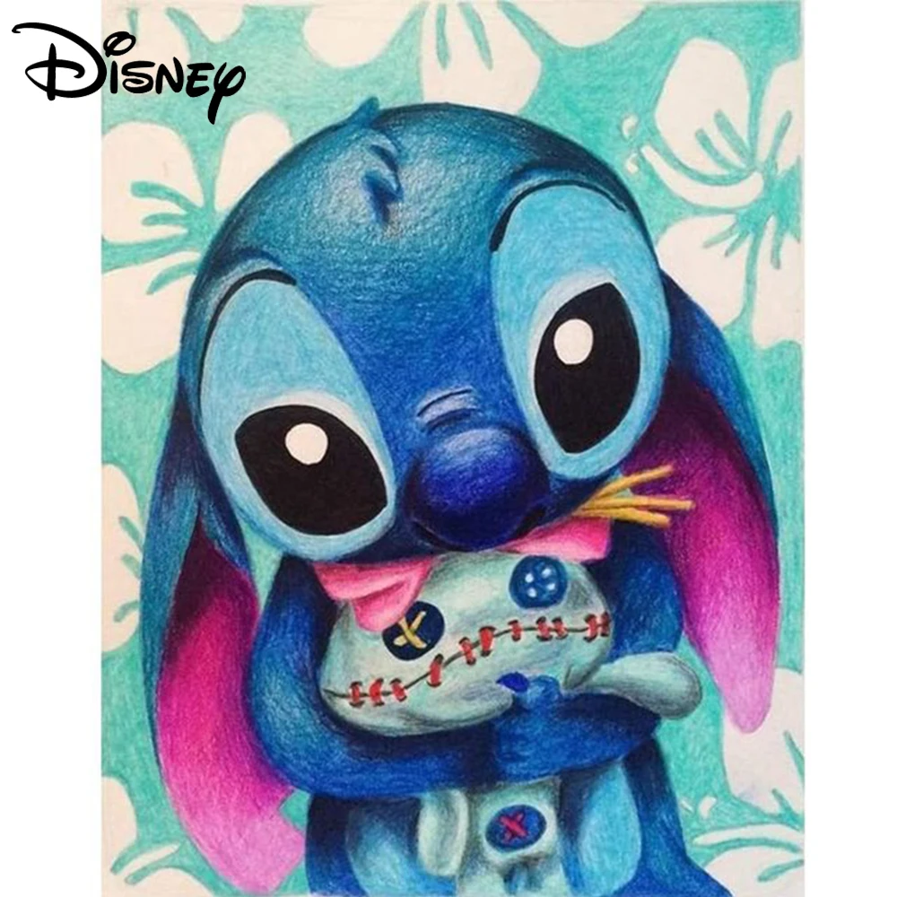 

Disney Diamond Embroidery Cartoon Lilo & Stitch Full Round Rhinestones Diamond Painting Cross Stitch Needlework Home Decor Gifts