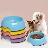 resin pet dog feeder food bowl round dish and water feeder bowl for cats dogs travel outdoor feeding pet supplies