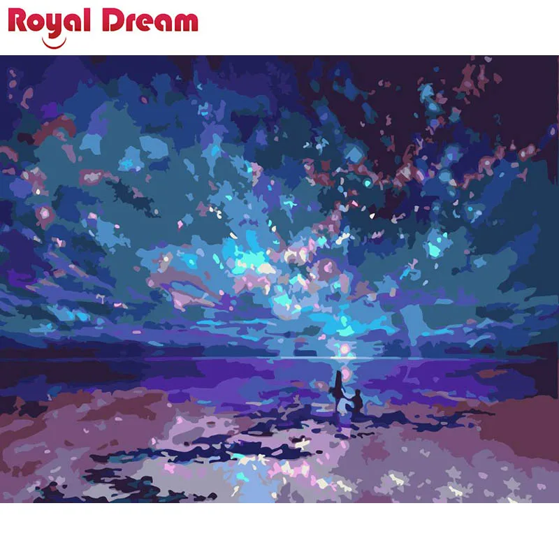 

Раскрашивание по номерам Lovers in the stars DIY, Картина на холсте, домашнее настенное художественное изображение, Раскрашивание по номерам для дома...