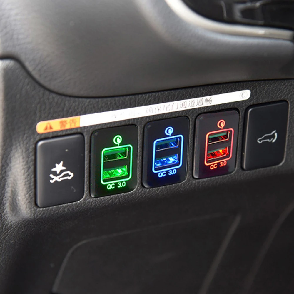 

Car Quick 3 Charge Dual USB Fast Charging Phone Charger Adapter For Mitsubishi Outlander 3 2018 Xpander 2018 Eclipse Cross ASX