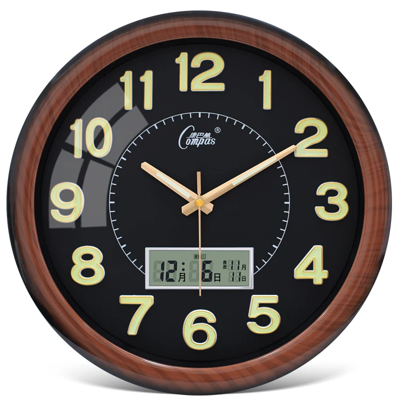 Большие светодиодные цифровые настенные часы бесшумные кухонные креативные