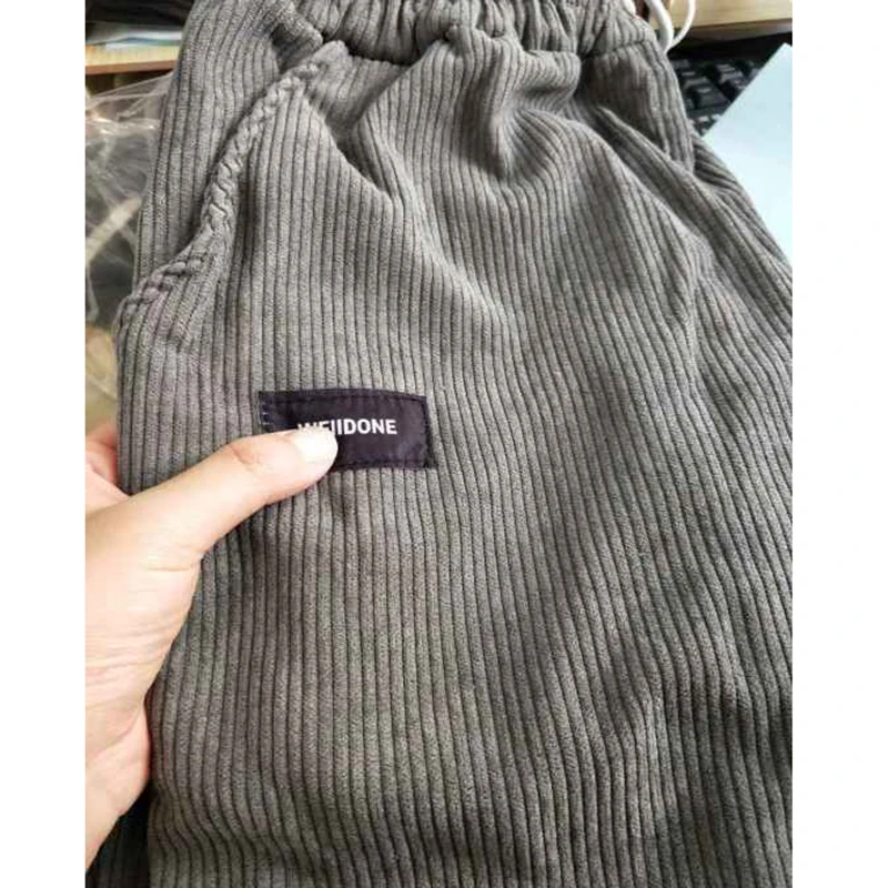 Повседневные мужские вельветовые брюки новый стиль свободные уличная мода 2021