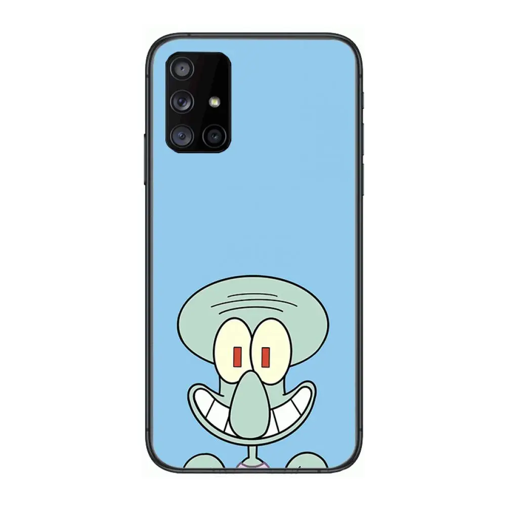 

BoB funny sponge baby Phone Case Hull For Samsung Galaxy A 90 50 51 20 71 70 40 30 10 80 E 5G S Black Shell Art Cell Cover