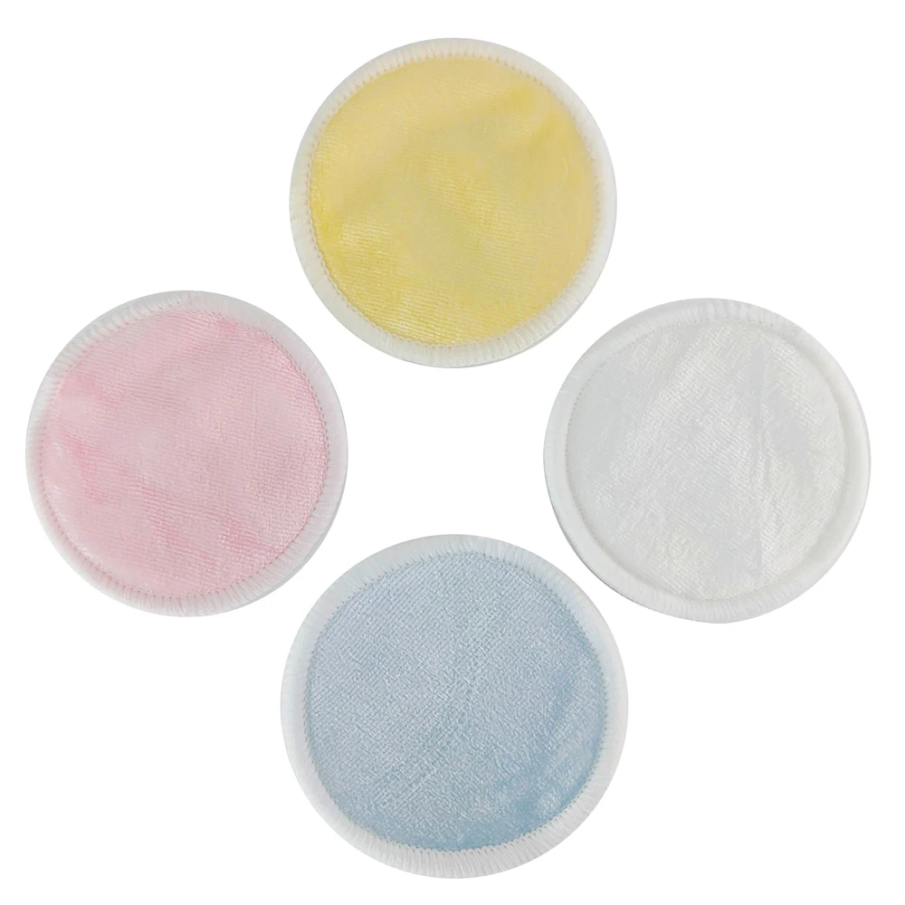 Facial Cleanser Velvet Reusable Makeup Remover Pads with Mesh Bag 16Pcs Microfiber 3 Layers Washable Cotton Puff | Дом и сад