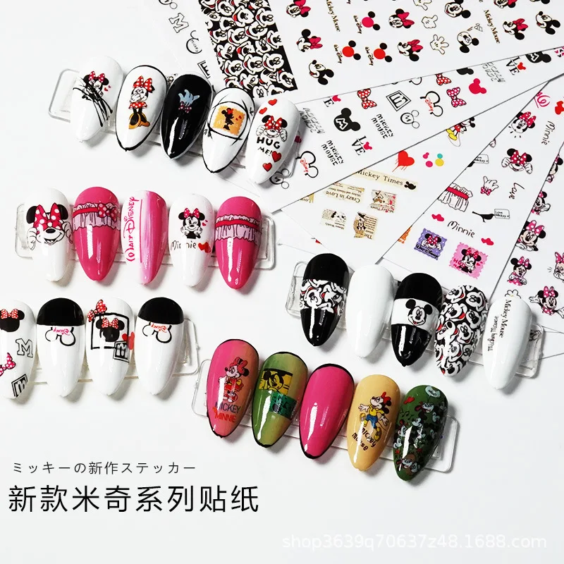 

water decal nail art decorations nail sticker tattoo full Cover beauty cartoon mouse Decals manicure supplies 2020 new