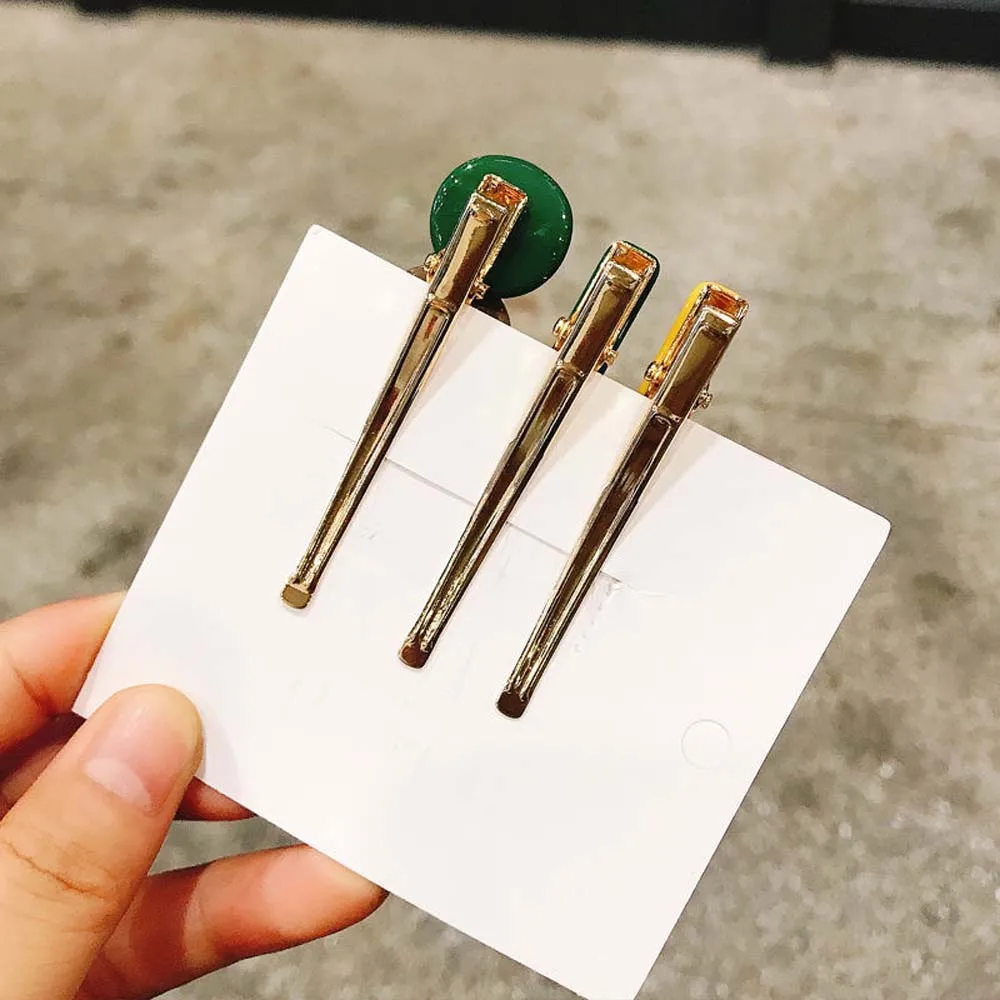 3 шт. Корейская Ретро цветная шпилька Bean Word клип набор простой девушка заколка для