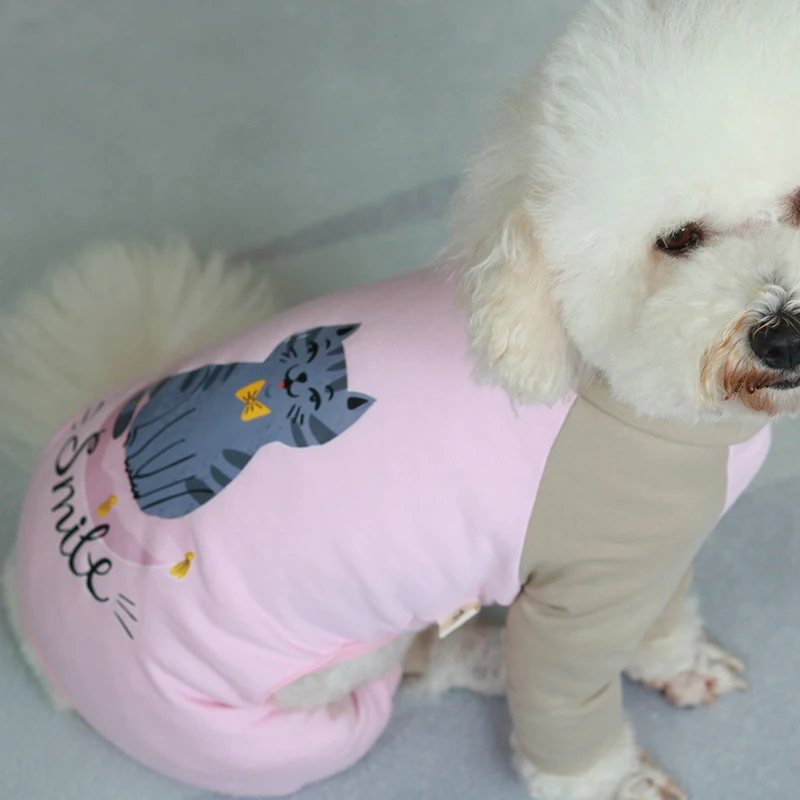 Женский эластичный хлопковый комбинезон одежда для щенка четырех футов домашняя