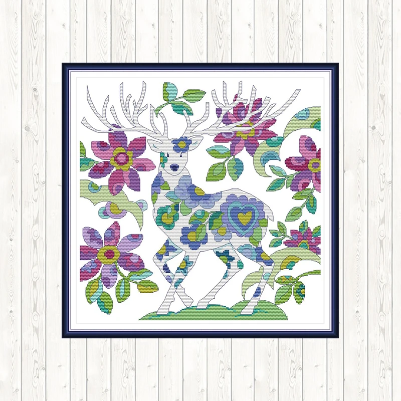 Набор для вышивки с оленем набор домашнего декора сделай сам животными Dmc 14ct