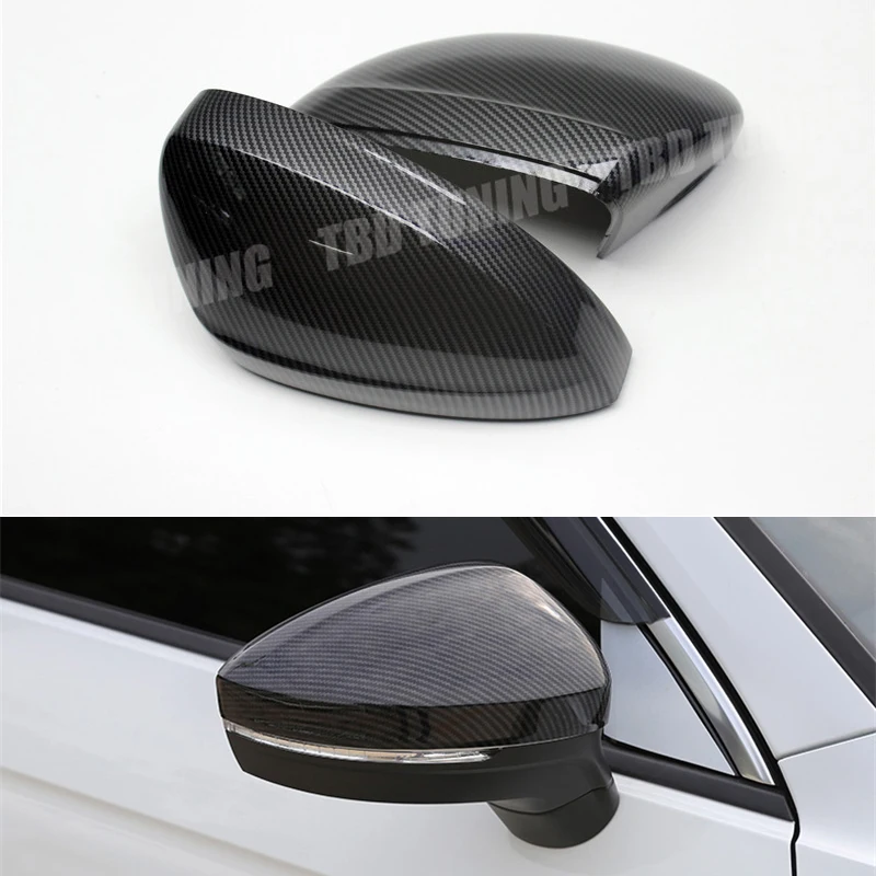 Для фольксваген тигуан замена стиль углеродного волокна вид крышка зеркала