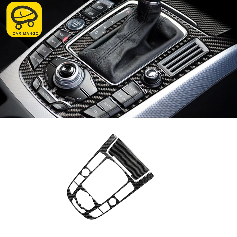 

For Audi A4 B8 A5 8T 2008-2016 Q5 8R 2010-2017 Carbon Fiber Car Accessories Gear Shift Panel Cover Frame Sticker Trim Interior