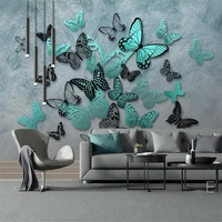 wellyu custom wallpaper hand painted 3d three dimensional butterfly nostalgic background wall living room hotel mural %d1%84%d0%be%d1%82%d0%be%d0%be%d0%b1%d0%be%d0%b8