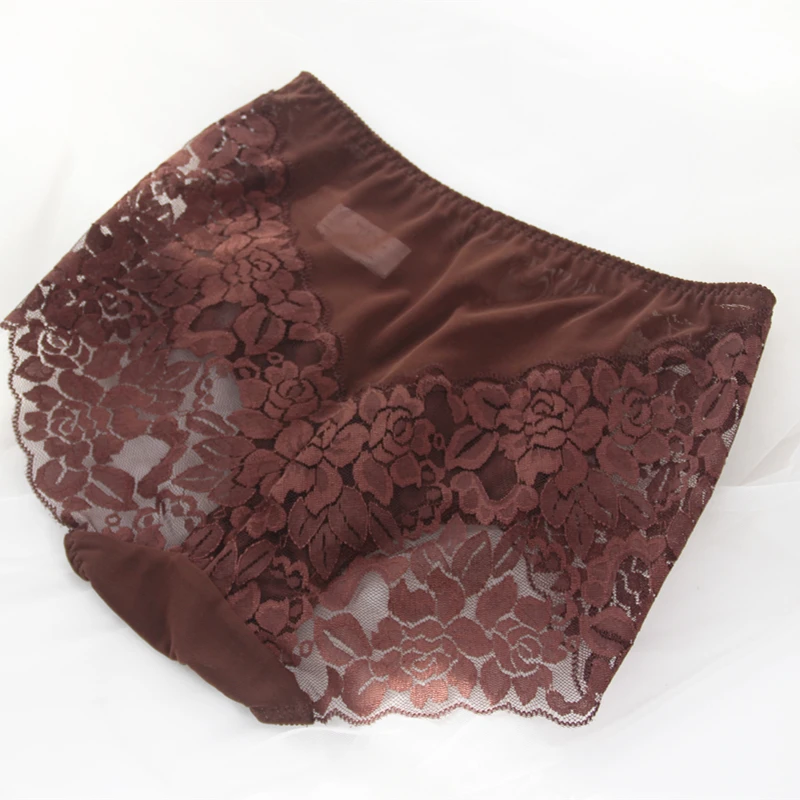 Женские сексуальные кружевные трусики нижнее белье со средней посадкой тонкие