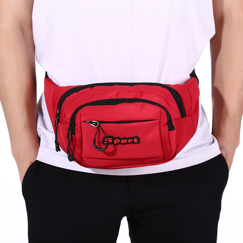 

Fashion Multi-pocket Zipper Men Waist Packs Sport Travel Crossbody Chest Bag Unisex Portable Mobile Phone Coin Card Wallet Pouch