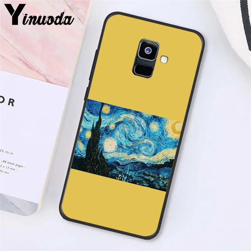 Yinuoda Great art aesthetic van Gogh Mona Lisa Angel Phone Case For Samsung Galaxy A7 A50 A70 A40 A20 A30 A8 A6 A8 Plus A9
