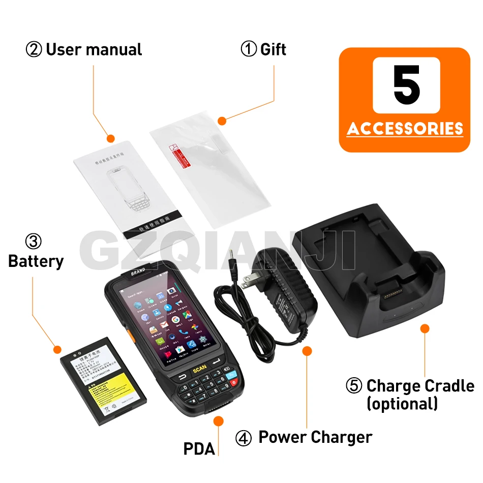 Android 7,0 PDA pos-портативный терминал с поддержкой gps GPRS Wifi Bluetooth 4G Мобильный 1D 2D считыватель штрих-кодов qr-кодов для планшетных ПК камеры