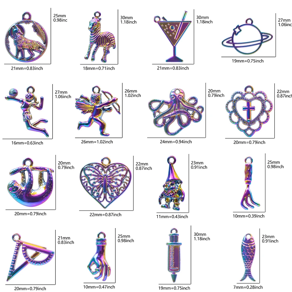 5 шт./лот подвеска сделай сам с изображением радуги питьевой планеты спорта