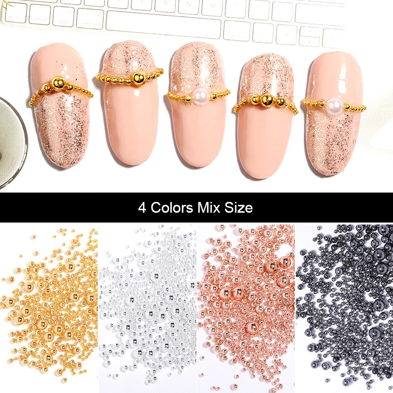 1 коробка мини икра металлические гвозди бусины Нержавеющая сталь гвоздь для