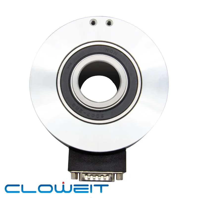 

Cloweit 80mm Incremental Rotary Encoder 30mm Hollow Shaft Photoelectric Optical Switches 10-1024-2500 PPR 5-24VDC