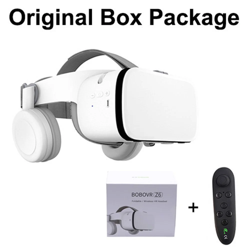 Z6 Black Controller Z6 VR 3D очки Беспроводные Bluetooth очки виртуальной реальности BOBOVR гарнитура портативные мини складные наушники широкий просмотр - Цвет: Z6 Black Controller