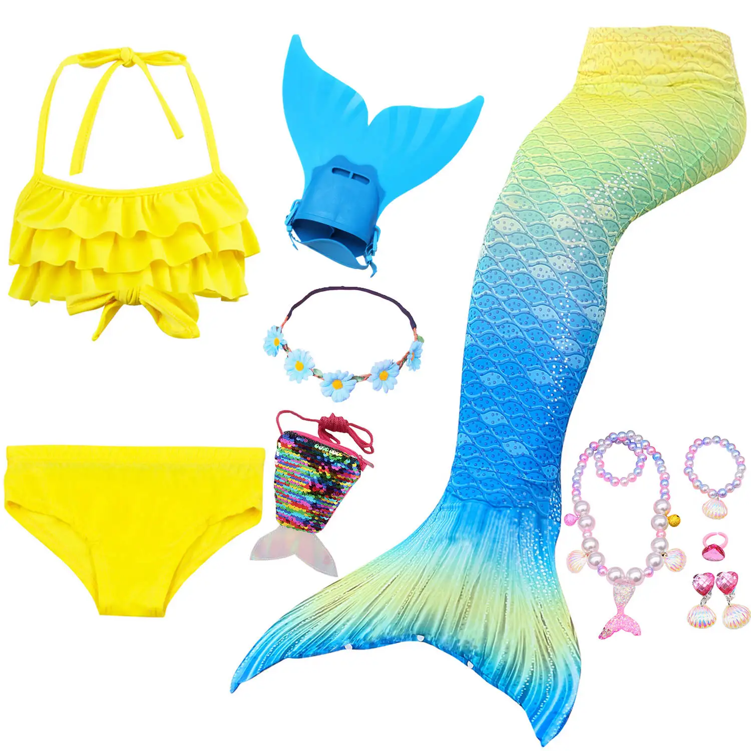 

Girls Anime Swimming Mermaid Tails for Swimsuit Costumes Kids Children Gift Little Mermaid Swimwear Cosplay