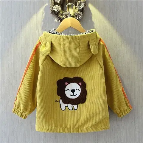 

Куртка для девочек, верхняя одежда для девочек, пальто, демисезонная куртка для девочек, толстовки с капюшоном и мультяшным принтом кролика,...