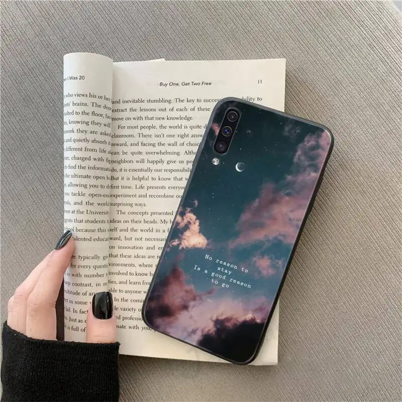 

Sky inspirational quotes text Phone Case For Samsung galaxy S 9 10 20 A 10 21 30 31 40 50 51 71 s note 20 j 4 2018 plus