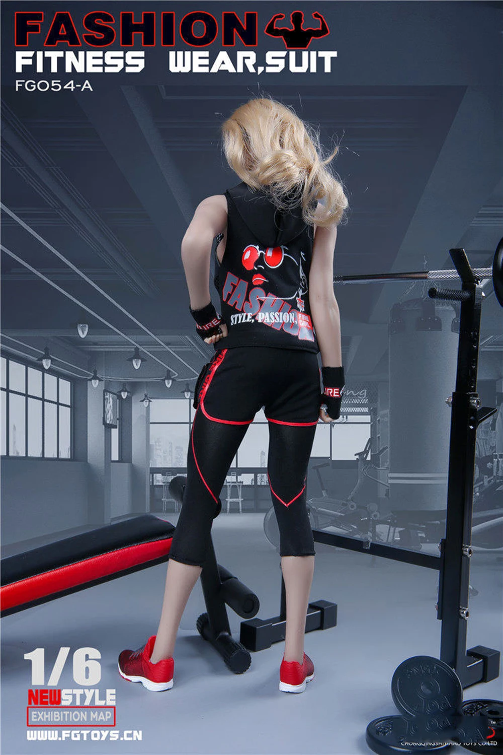 

Fire Girl Toys 4 color 1/6 FG054 Female /male Fitness Sport Clothes Set For 12" Female Figure body Doll