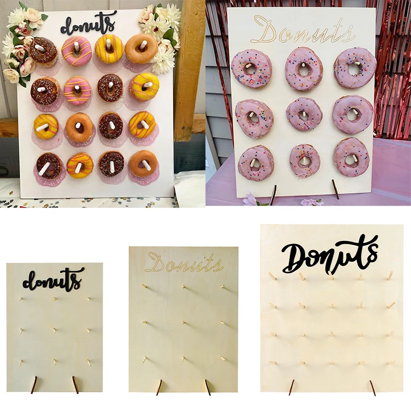 

Party Decoration 35/40/45cm Donut Stand Wooden Donut Display Board for Birthday Decorations Birthday Supplies Baby Shower Decor