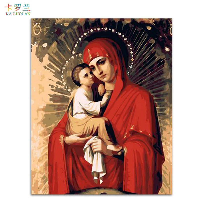 Европейский стиль Безрамные Картины живопись по номерам DIY Холст Картина маслом