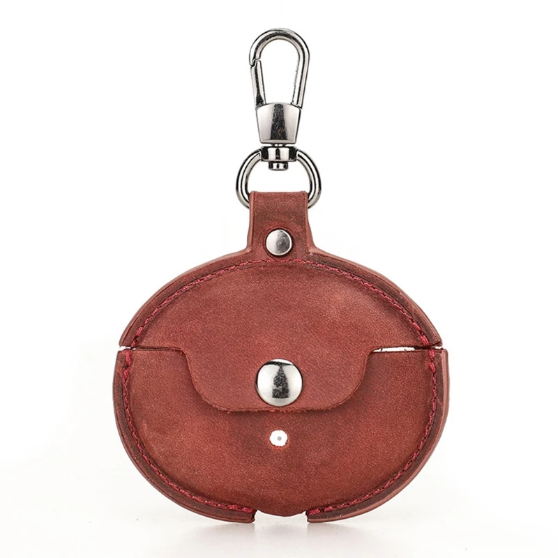 

Anti-lost Leather Case Cover Compatible with -HUAWEI FreeBuds 4i Earbuds Charging Case with Spring Snap Hook