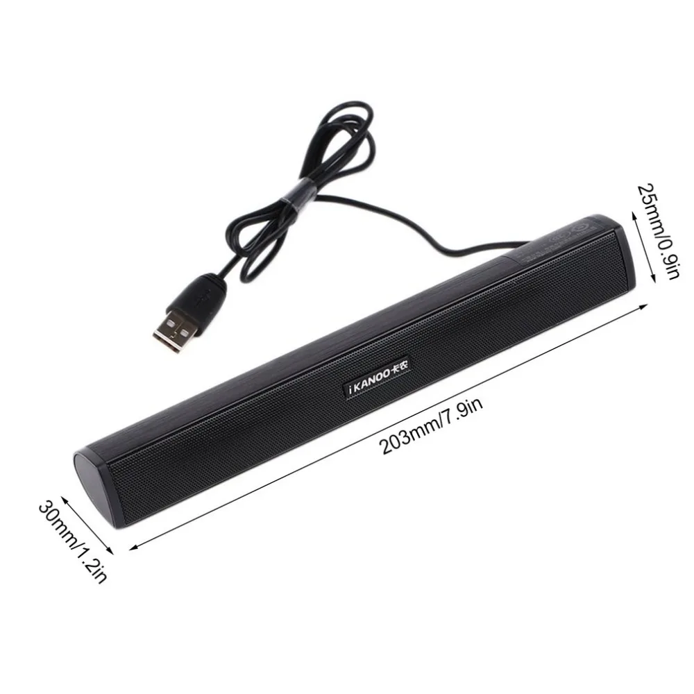 IKANOO 3,5 мм USB мощность ноутбук компьютер ПК ноутбук аудио динамик аудио усилитель звука Саундбар разъем для наушников с держателем
