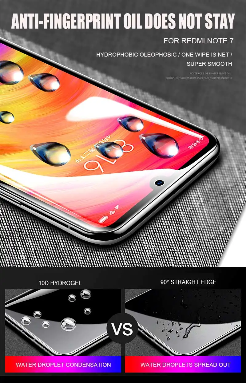 20D Защитная Гидрогелевая пленка полное покрытие для Xiaomi Redmi Note 8 5 7 Pro 4x Защита экрана для Xiaomi Redmi 7 7a пленка не стекло