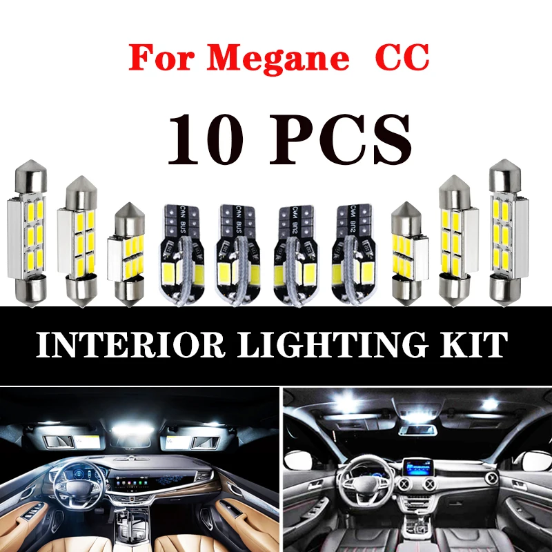 Светодиодная лампа для чтения салона автомобиля 100% белый свет без ошибок Renault Megane