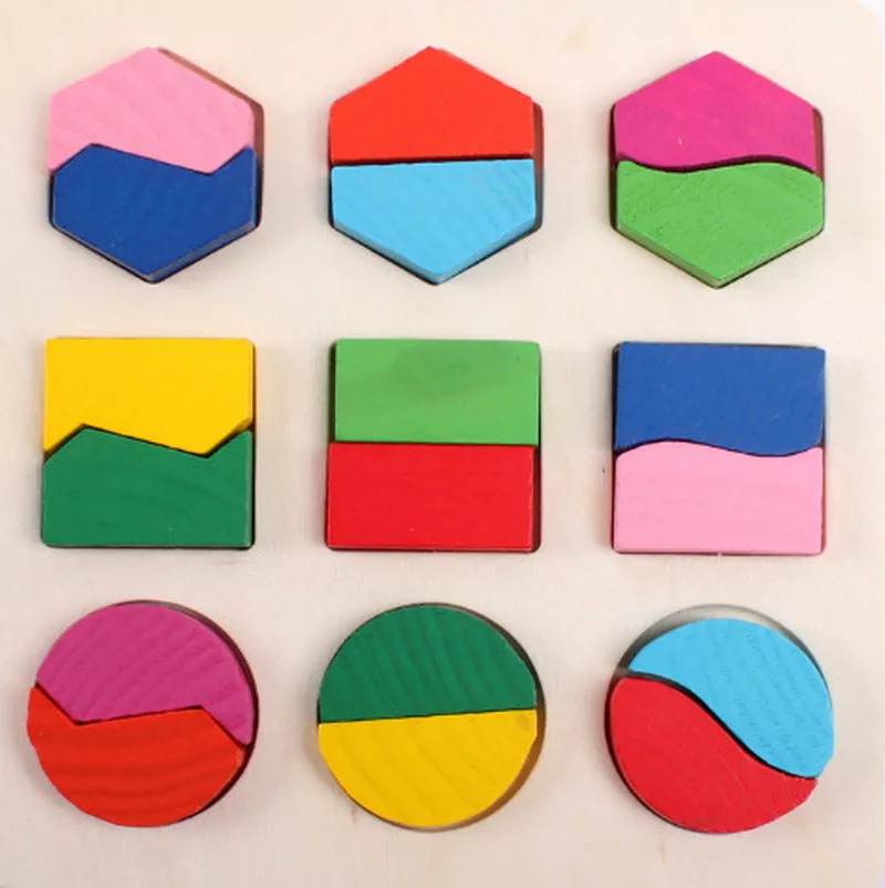 Классический обучения Образование Montessori деревянные Математические Игрушки, пазлы для детей учебного оборудования ресурсы в виде геометрических фигур подарки