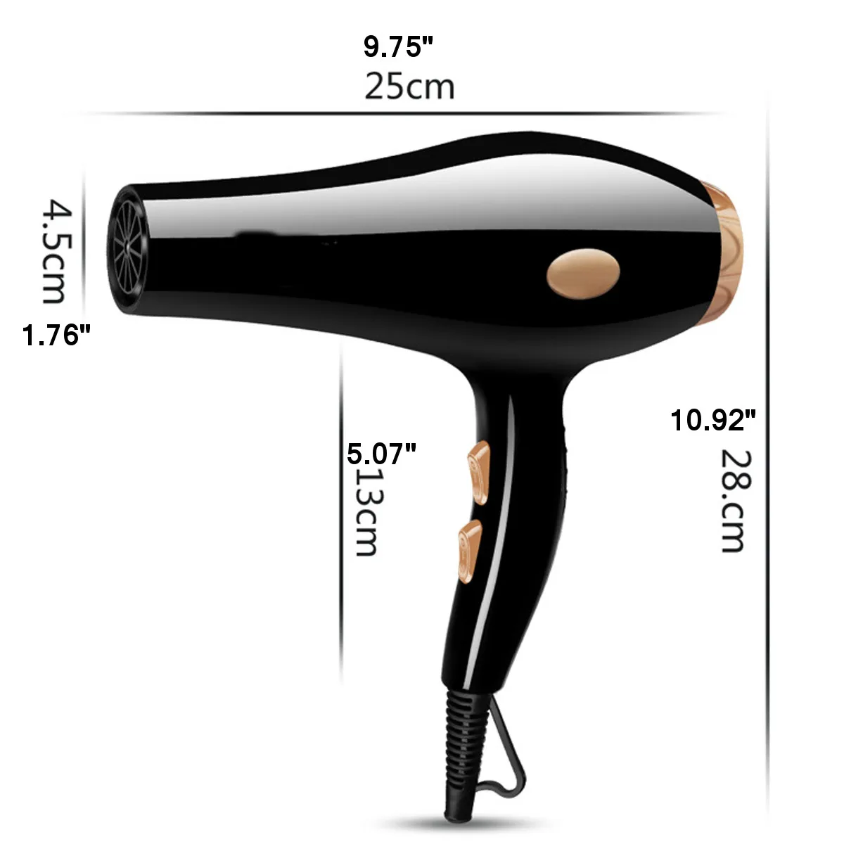 

220V Professional 2200W Blue-ray Hair Dryer Strong Power Barber Salon Styling Tools Hot/Cold Air Blow Dryer 2 Speed Adjustment
