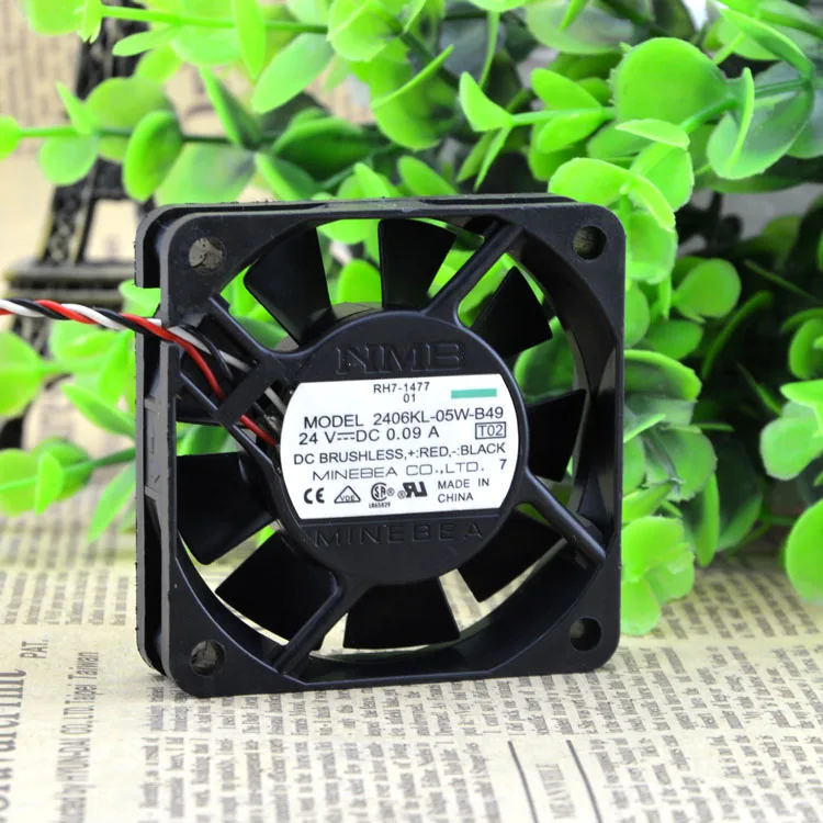 Новый 6015 24V 0.09A 6 см/2406KL-05W-B49 защиты электродвигателя Вентилятор охлаждения |