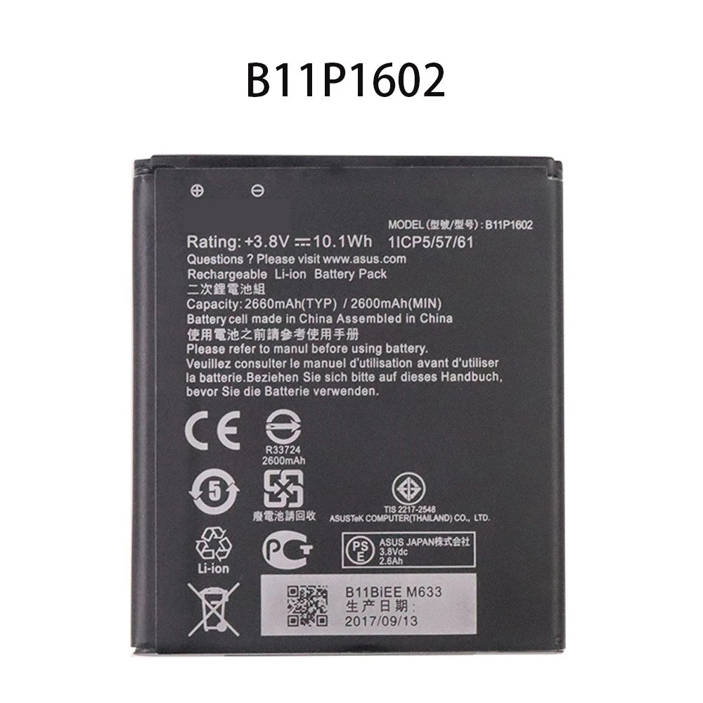 

B11P1602 2600mAh NEW Battery For Asus Zenfone Go 5" ZB500KL X00ADA X00AD X00ADC CellPhone Battery