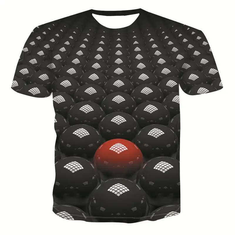 

Yeni yaz ksa kollu 3D baskl T-shirt moda tirt geometrik grafik moda T-shirt erkek rahat t-shirt 3D ba dndrc T-shirt