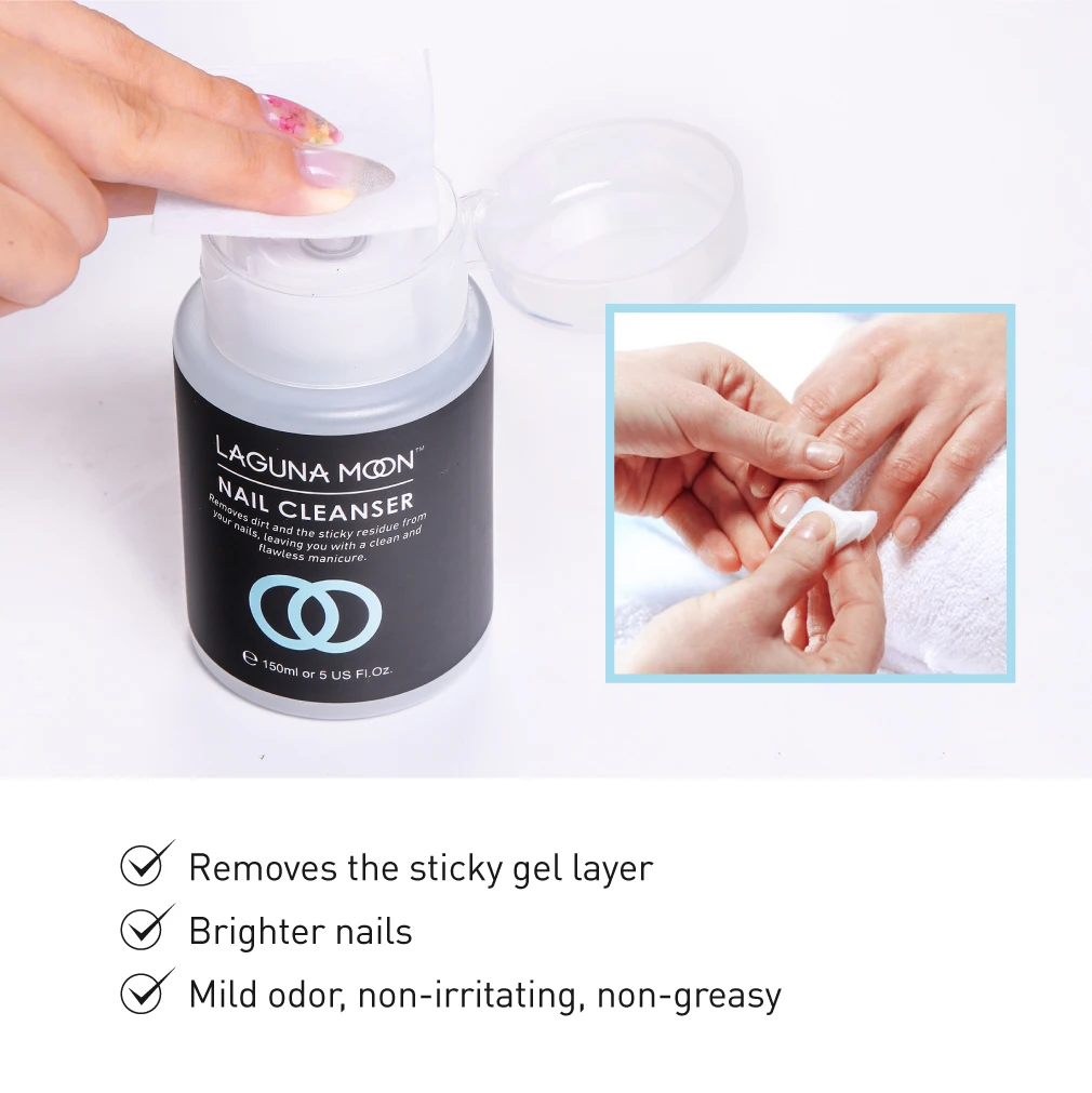 Лагунон без ворса салфетки для ногтей 400 шт средство поверхностной очистки гель