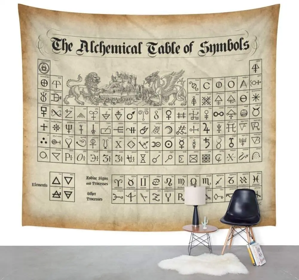 

The Alchemical Table Wall Tapestry Hanging Throw Bohemian Door