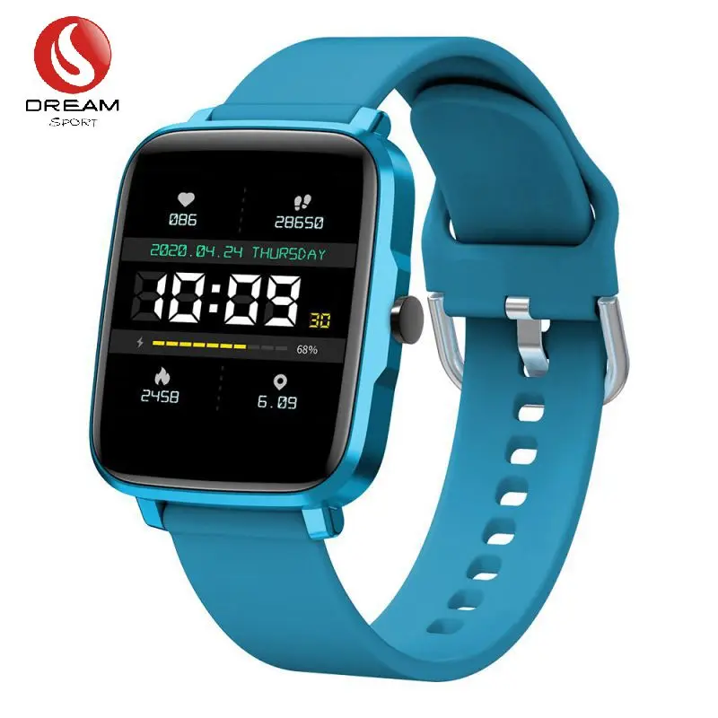 

Smart Watch Support Sleep Monitor Thermometry Heart Rate Music Remote Control Remote Camera 1.54inch DW-503 Blue Dream Sport