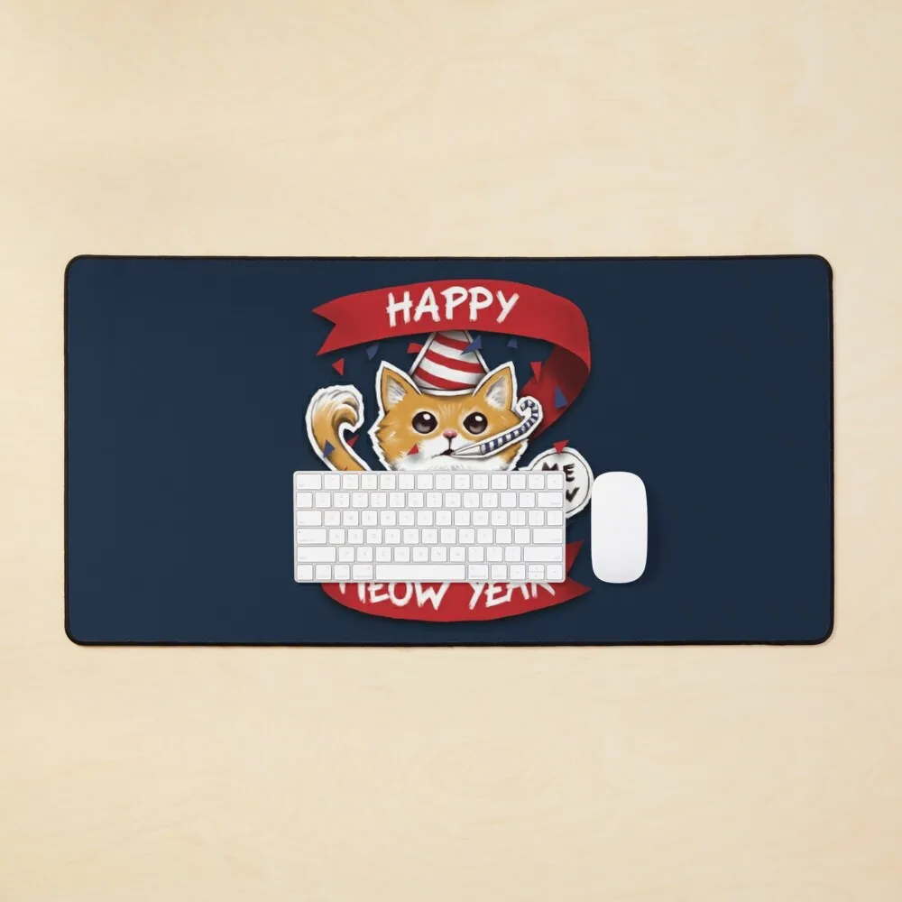 

Happy Meow Year Mouse Pad Extended Gaming Mouse Pad Large XXL Mouse Mat Desk Mat for Computer Keyboard, Laptop & PC